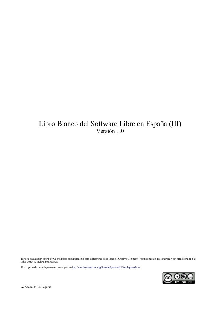 Imágen de pdf III libro blanco del software libre en España