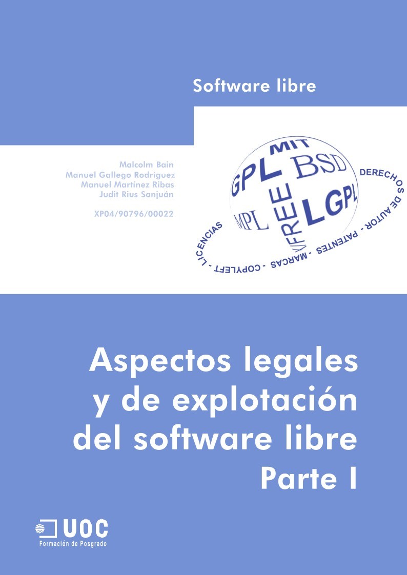 Imágen de pdf Software libre - Aspectos legales y de explotación del software libre - Parte I