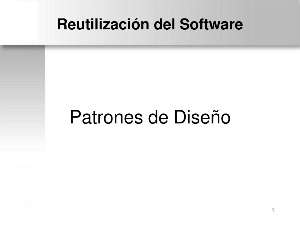 Imágen de pdf Reutilización del Software - Patrones de Diseño