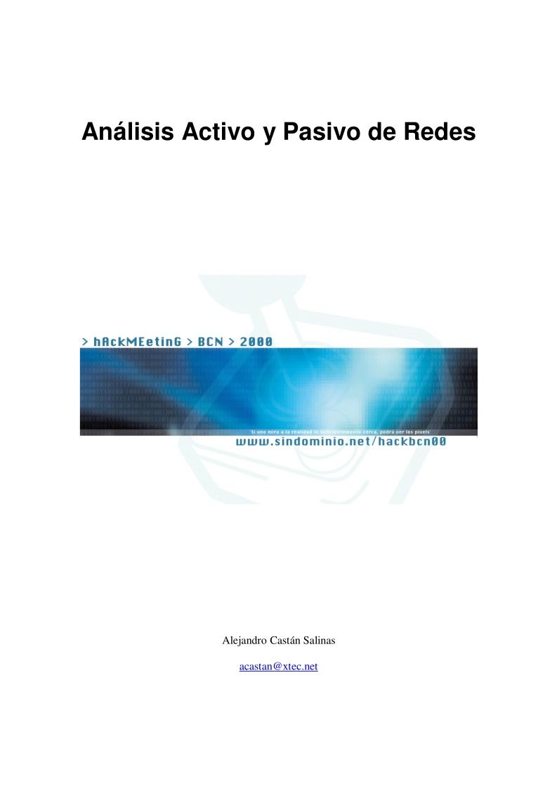 Imágen de pdf Análisis Activo y Pasivo de Redes