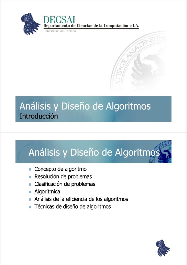 Imágen de pdf Análisis y Diseño de Algoritmos - Introducción