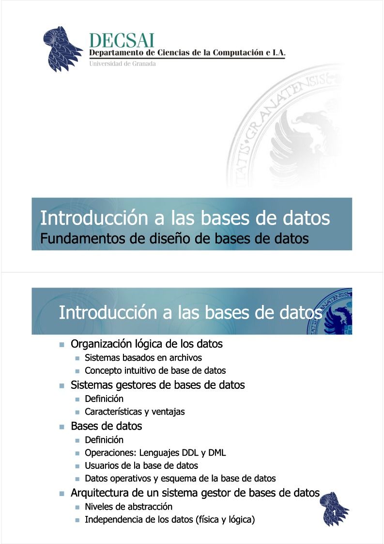 Imágen de pdf Introducción a las bases de datos - Fundamentos de diseño de bases de datos