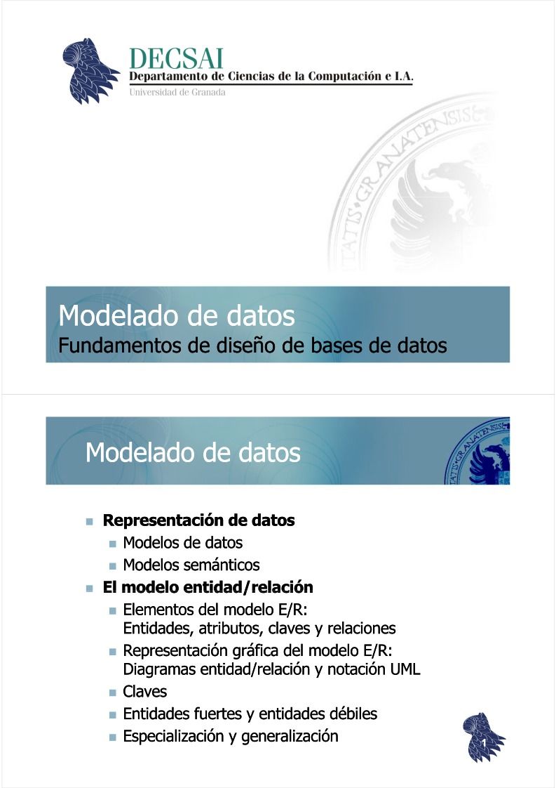 Imágen de pdf Modelado de datos - Fundamentos de diseño de bases de datos