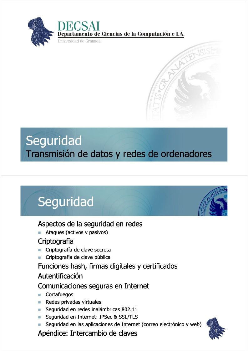 Imágen de pdf Seguridad - Transmisión de datos y redes de ordenadores