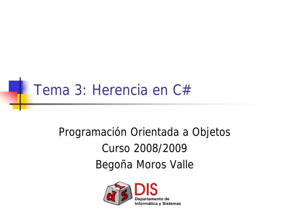 Imágen de pdf Tema 3: Herencia en C#