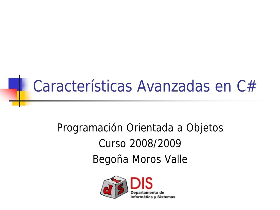 Imágen de pdf Características Avanzadas en C#