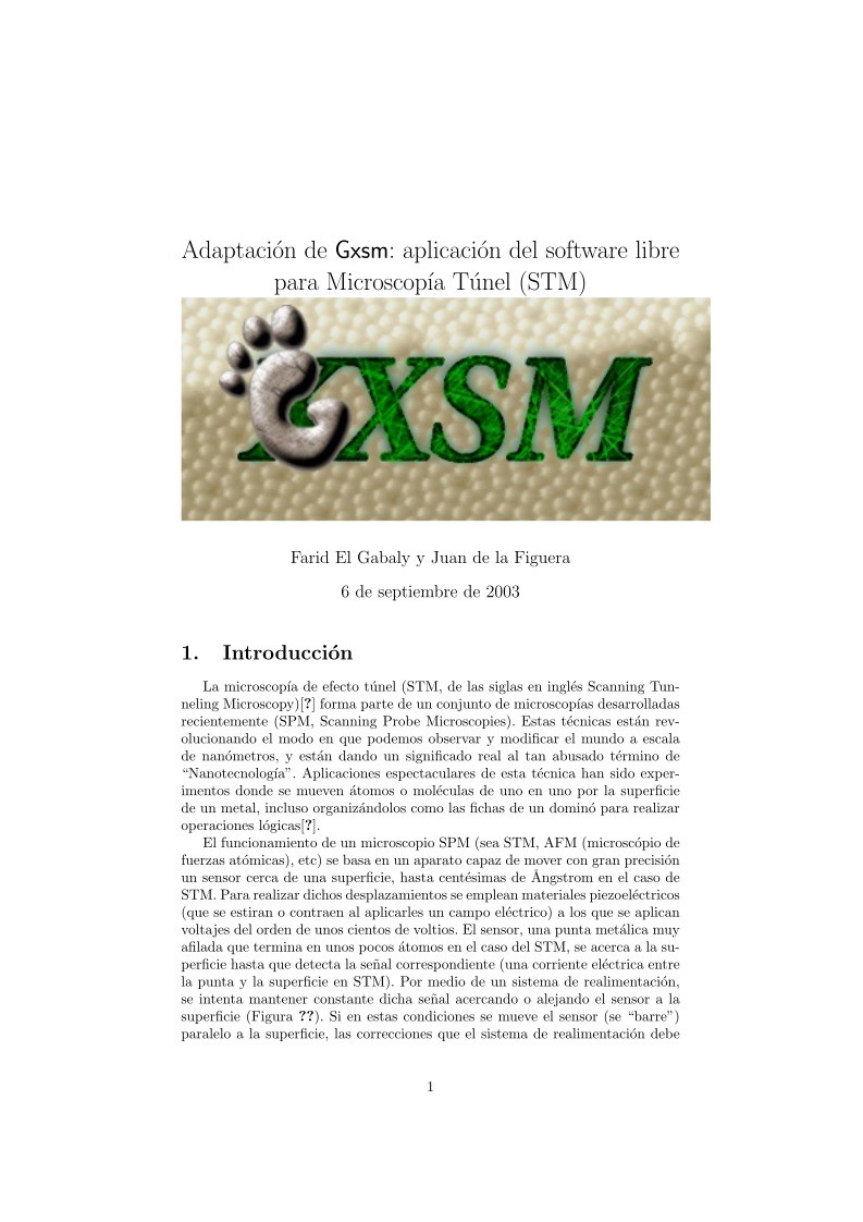 Imágen de pdf Adaptación de Gxsm: aplicación del software libre para Microscopía Túnel (STM)