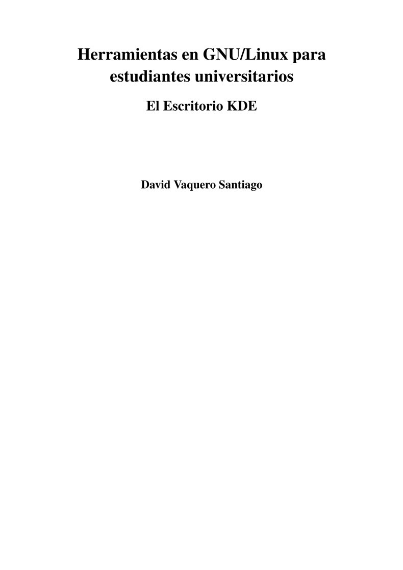 Imágen de pdf Herramientas en GNU/Linux para estudiantes universitarios - El Escritorio KDE