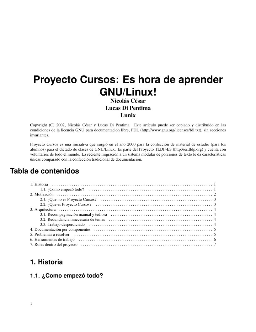 Imágen de pdf Proyecto Cursos: Es hora de aprender GNU/Linux!