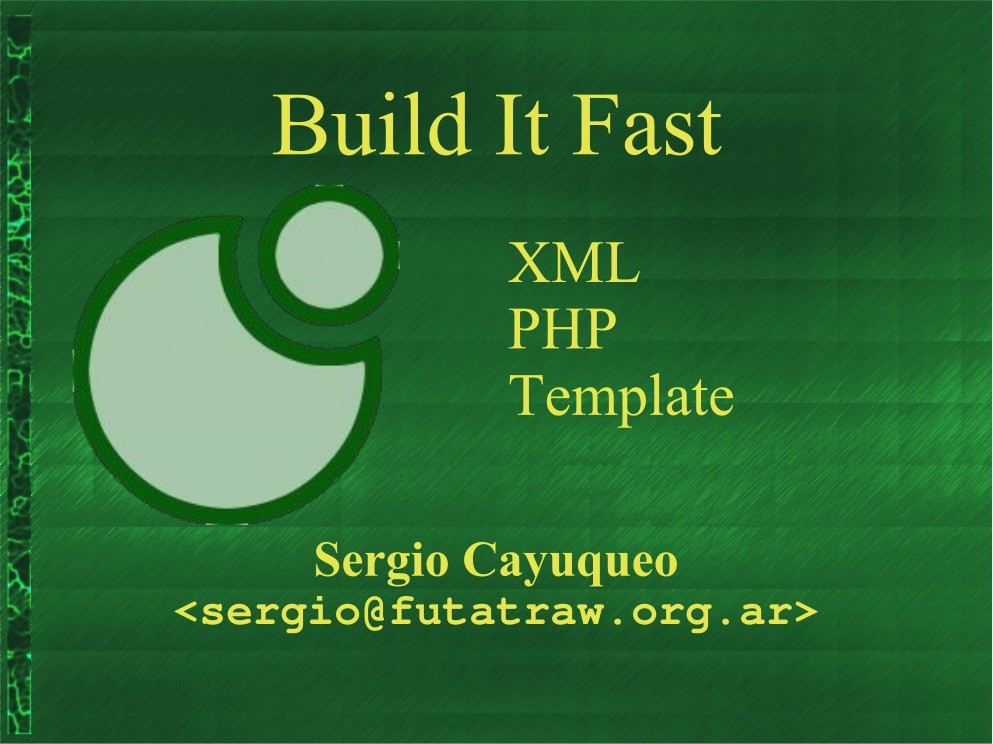 Imágen de pdf Buid It Fast XML PHP Template