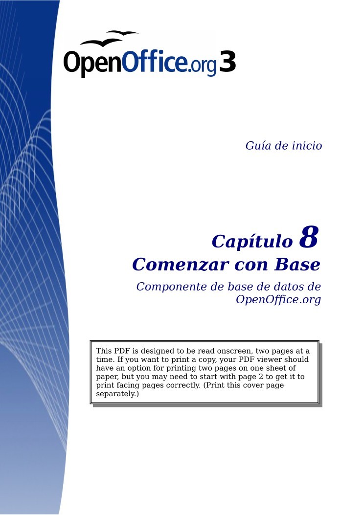 Imágen de pdf OpenOffice - Capítulo 8 - Comenzar con Base