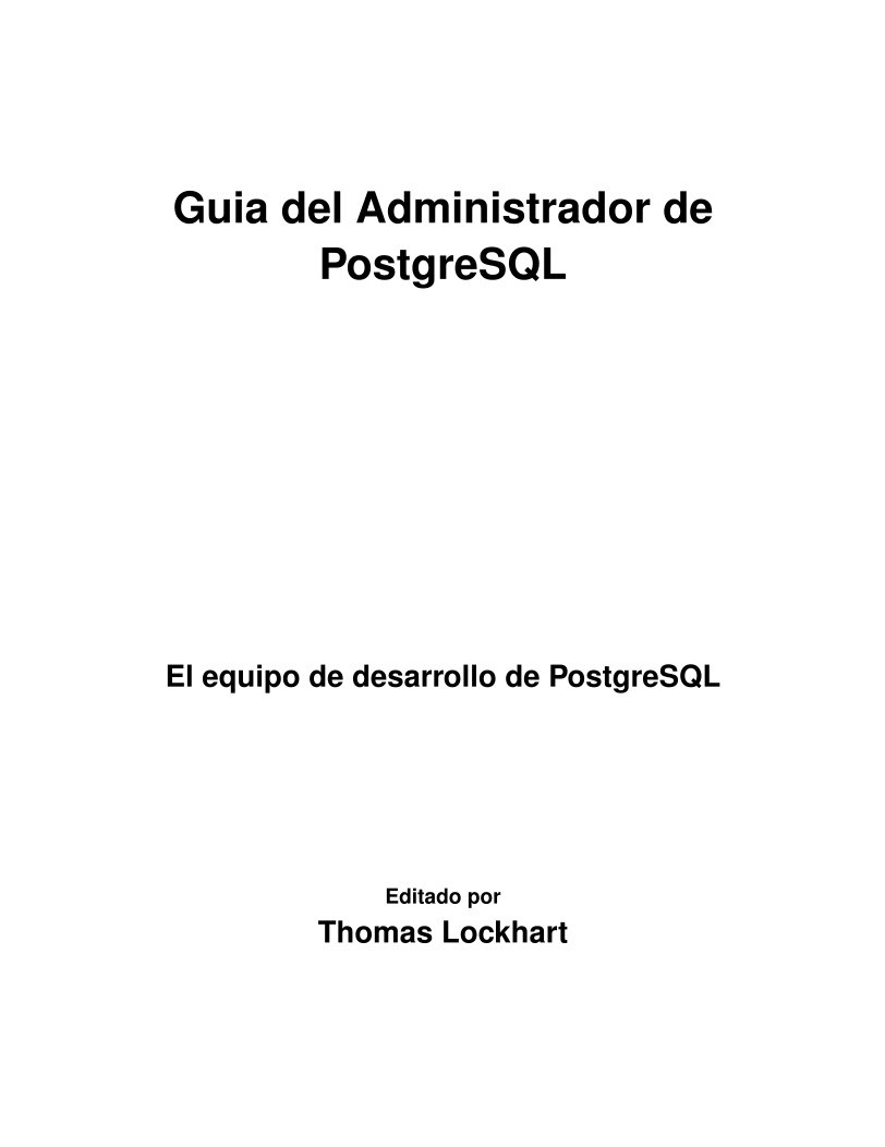 Imágen de pdf Guia del Administrador de PostgreSQL