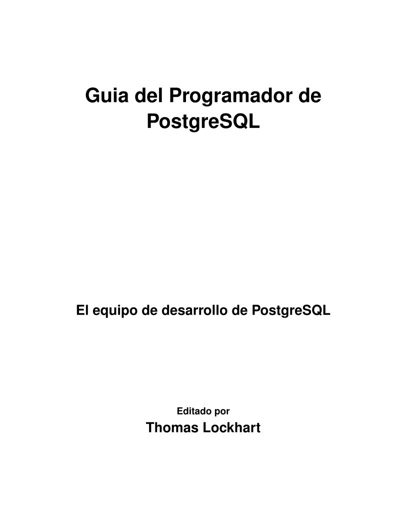 Imágen de pdf Guia del Programador de PostgreSQL