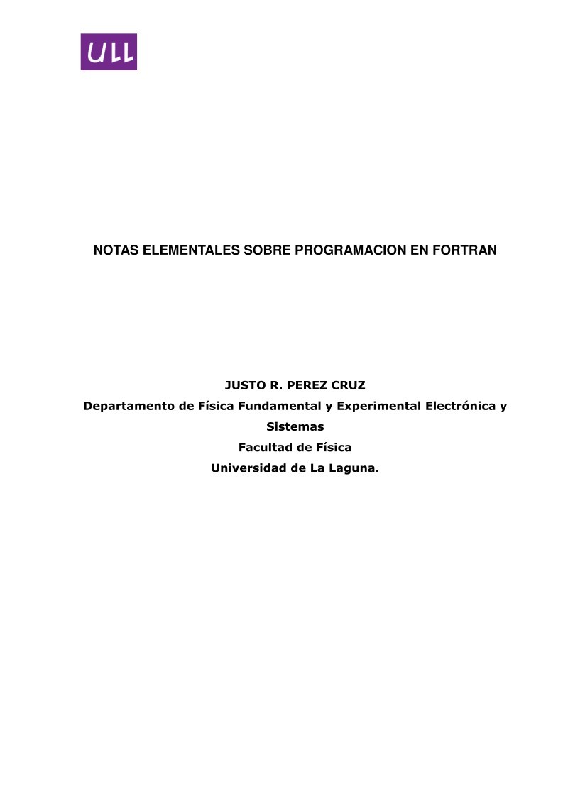 Imágen de pdf NOTAS ELEMENTALES SOBRE PROGRAMACION EN FORTRAN