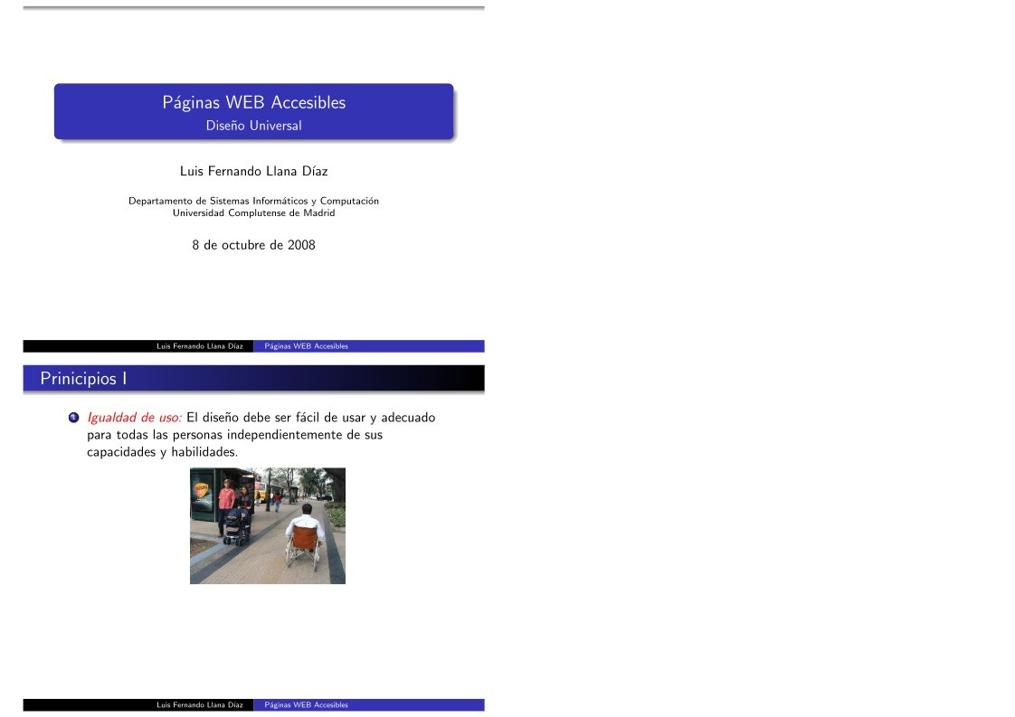 Imágen de pdf Páginas WEB Accesibles - Diseño Universal