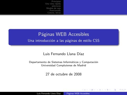 Imágen de pdf Páginas WEB Accesibles - Una introducción a las páginas de estilo CSS