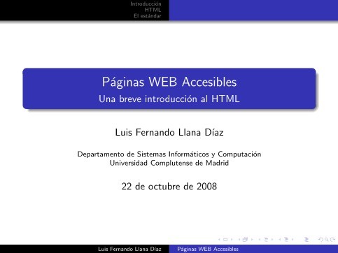 Imágen de pdf Páginas WEB Accesibles - Una breve introducción al HTML