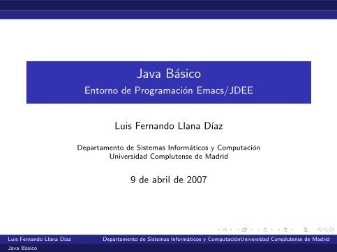 Imágen de pdf Java Básico - Entorno de Programación Emacs/JDEE