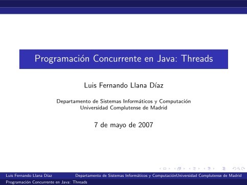 Imágen de pdf Programación Concurrente en Java: Threads