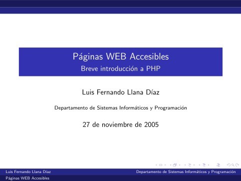 Imágen de pdf Páginas WEB Accesibles - Breve introducción a PHP