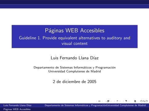 Imágen de pdf Páginas WEB Accesibles - Guideline 1. Provide equivalent alternatives to auditory and visual content