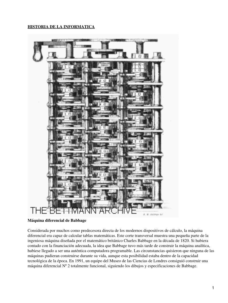 Imágen de pdf HISTORIA DE LA INFORMATICA - Máquina diferencial de Babbage