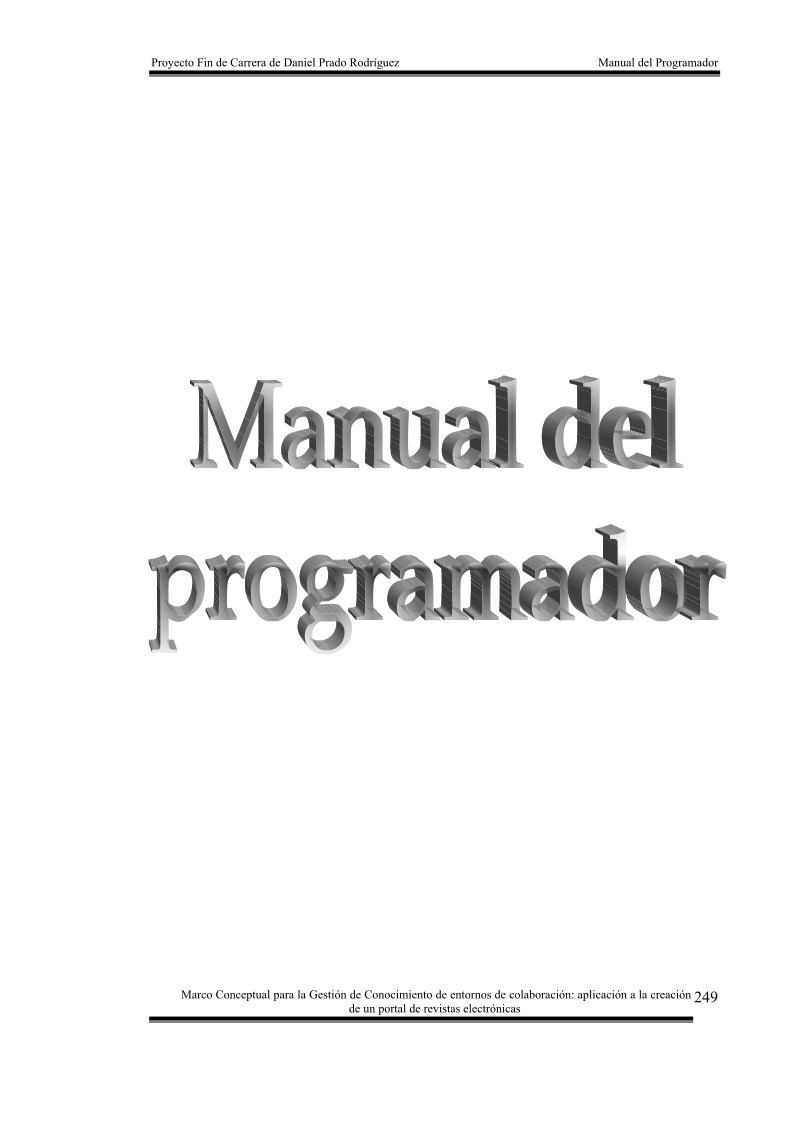 Imágen de pdf Manual del Programador