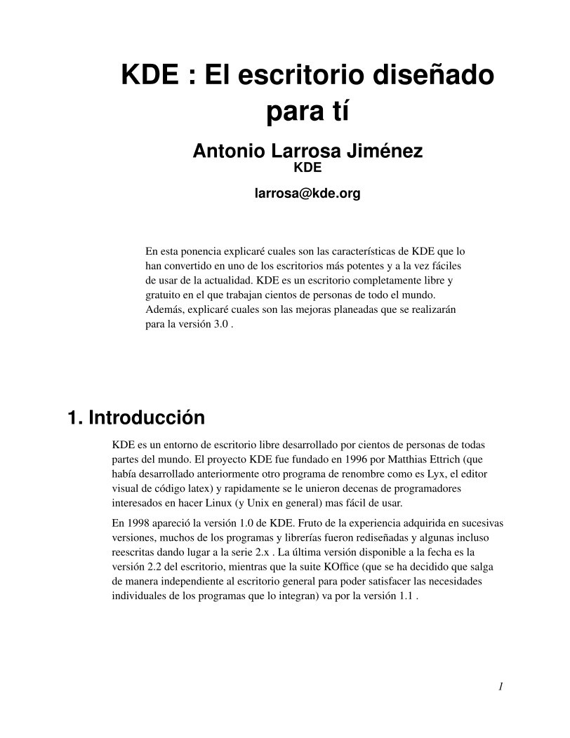 Imágen de pdf KDE : El escritorio diseñado para tí