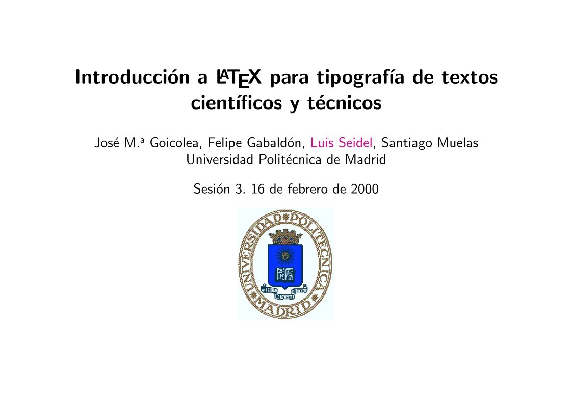 Imágen de pdf Introducción a LaTeX para tipografía de textos científicos y técnicos
