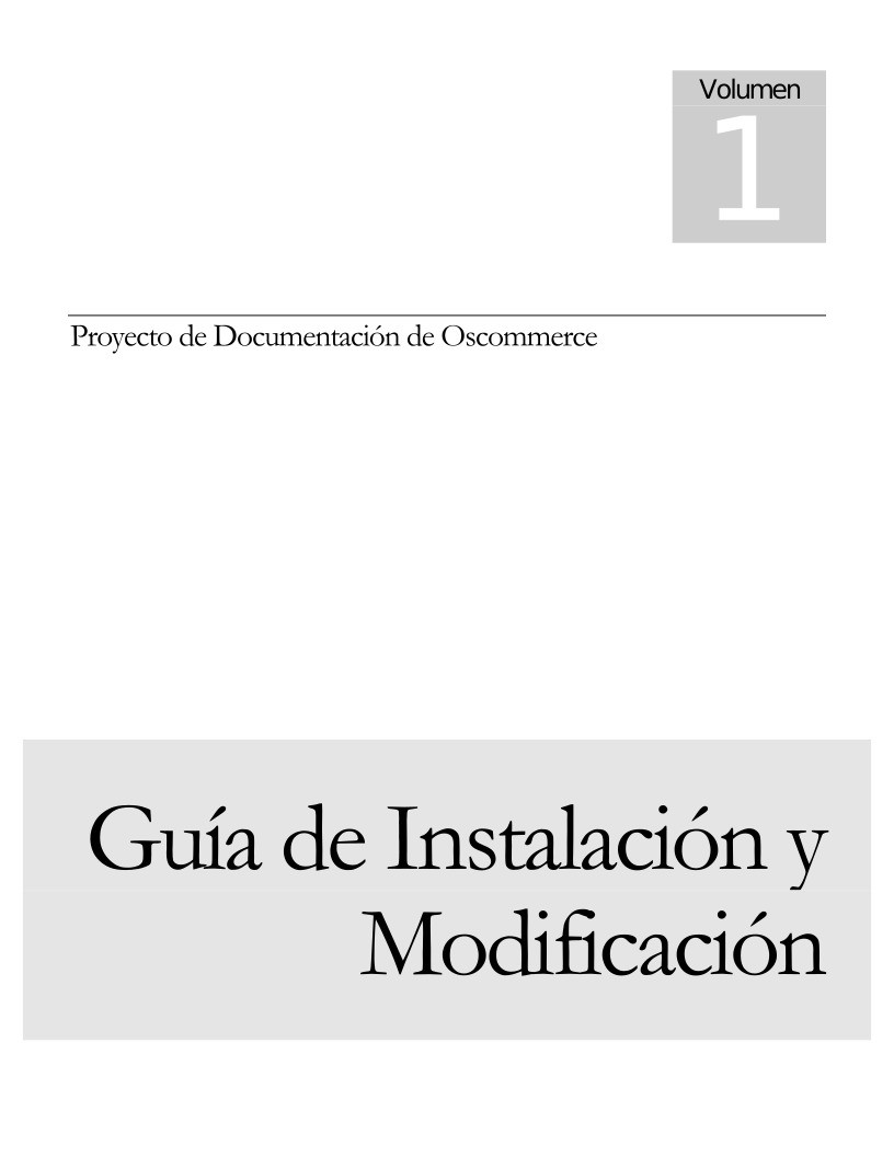 Imágen de pdf Manual de OsCommerce en español - Guía de Instalación y Modificación