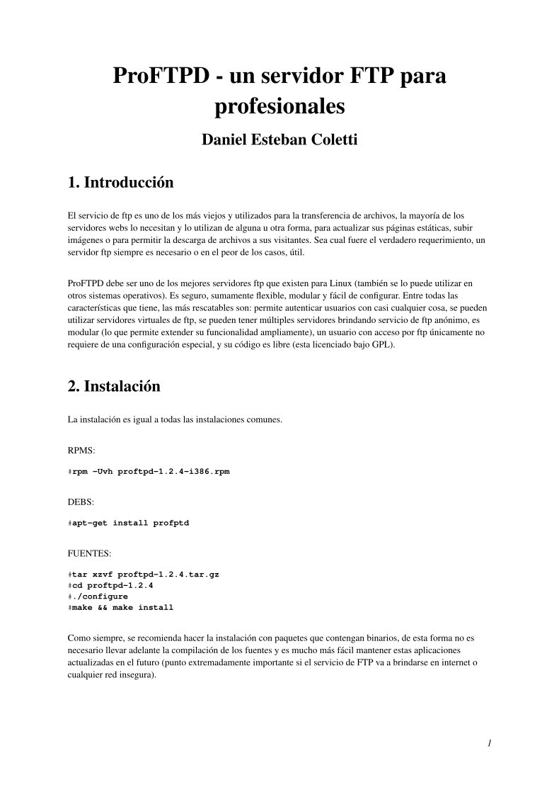 Imágen de pdf ProFTPD - un servidor FTP para profesionales