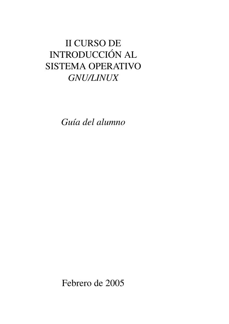 Imágen de pdf II CURSO DE INTRODUCCIÓN AL SISTEMA OPERATIVO GNU/LINUX