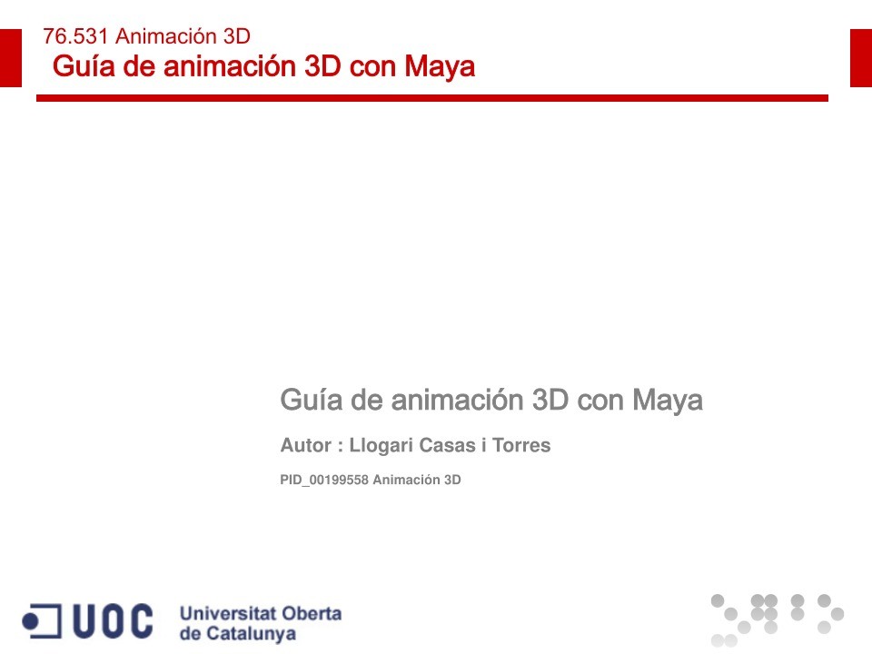 Imágen de pdf Guía de animación 3D con Maya