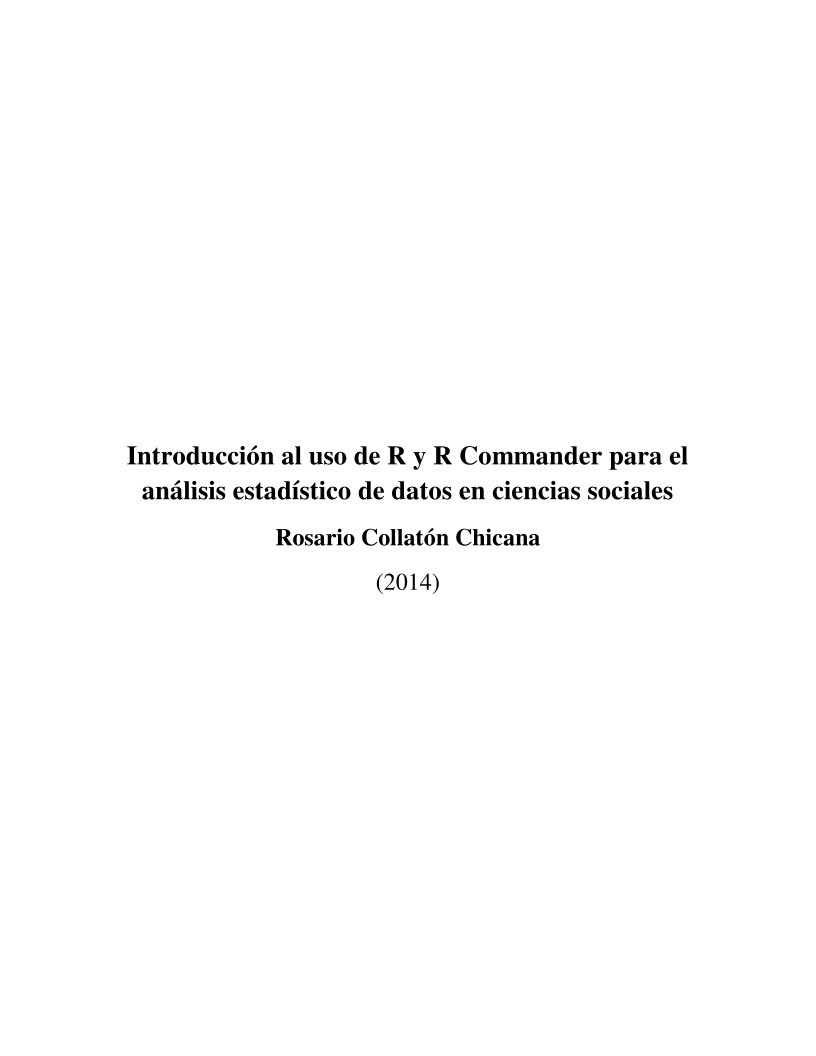 Imágen de pdf Introducción al uso de R y R Commander para el análisis estadístico de datos en ciencias sociales