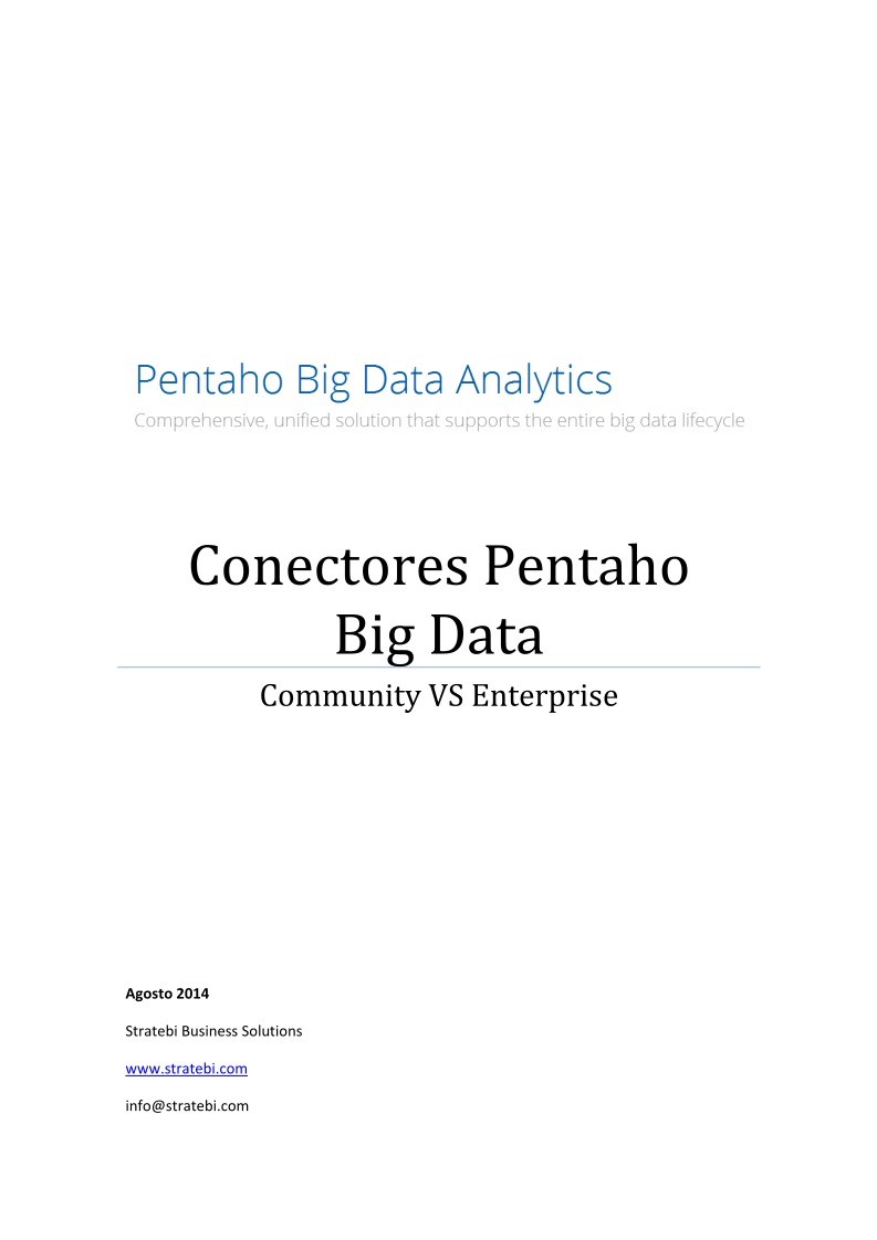 Imágen de pdf Pentaho Conectores Big Data