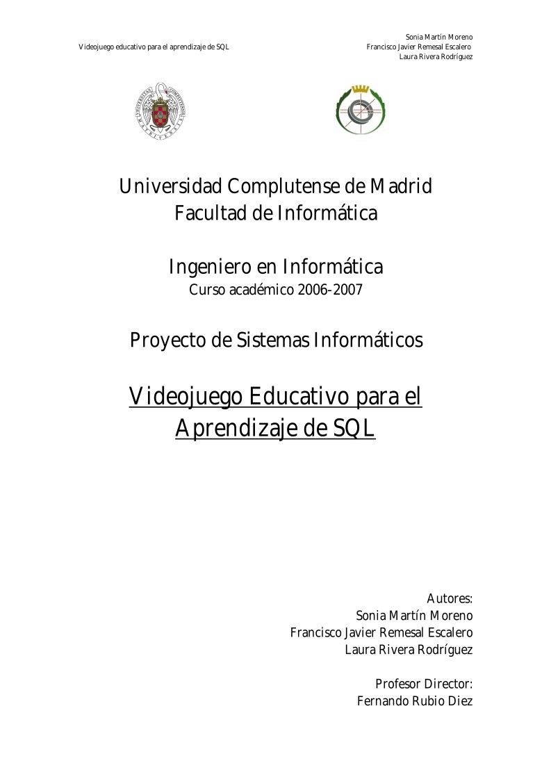 Imágen de pdf Videojuego educativo para el aprendizaje de SQL