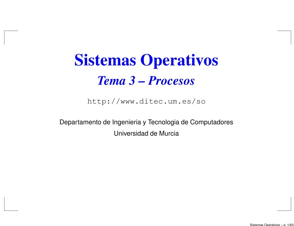 Imágen de pdf Sistemas Operativos - Tema 3 - Procesos