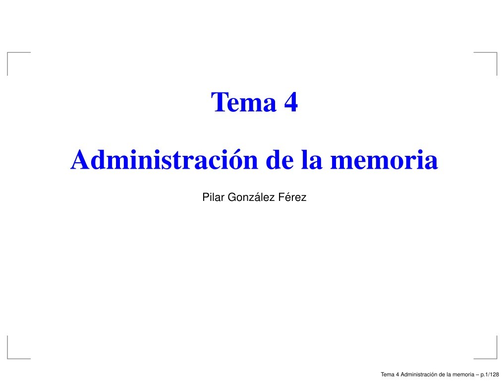 Imágen de pdf Tema 4 - Administración de la memoria