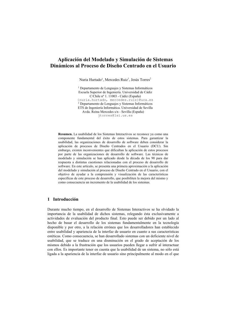 Imágen de pdf Aplicación del Modelado y Simulación de Sistemas Dinámicos al Proceso de Diseño Centrado en el Usuario