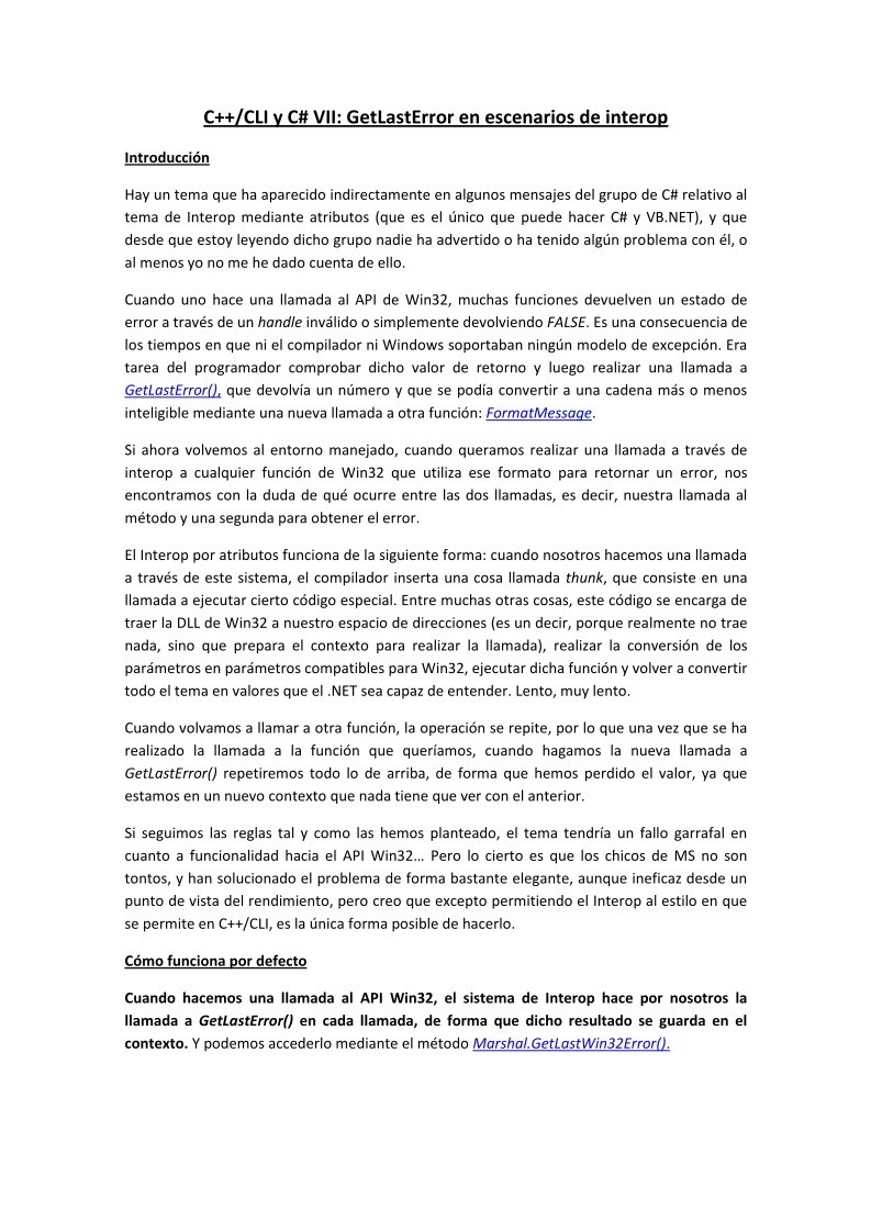 Imágen de pdf C++/CLI y C# VII: GetLastError en escenarios de interop