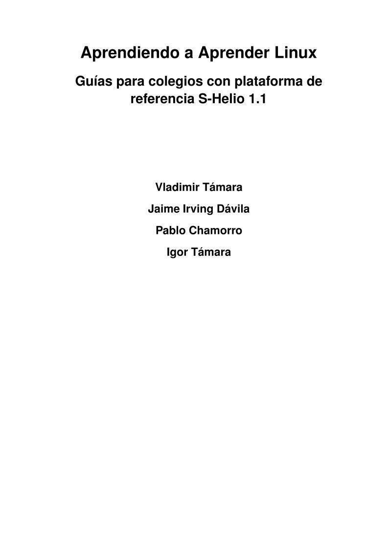 Imágen de pdf Aprendiendo a Aprender Linux Guías para colegios con plataforma de referencia S-Helio 1.1