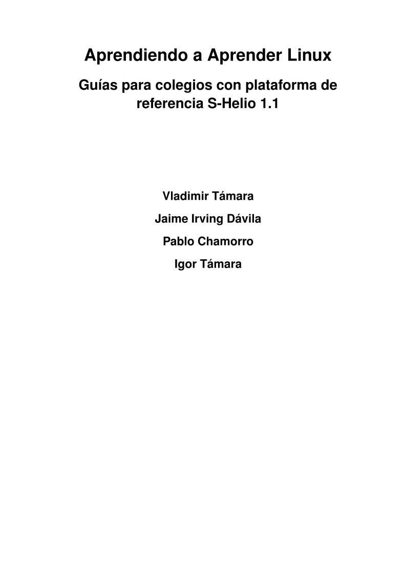 Imágen de pdf Aprendiendo a Aprender Linux Guías para colegios con plataforma de referencia S-Helio 1.1