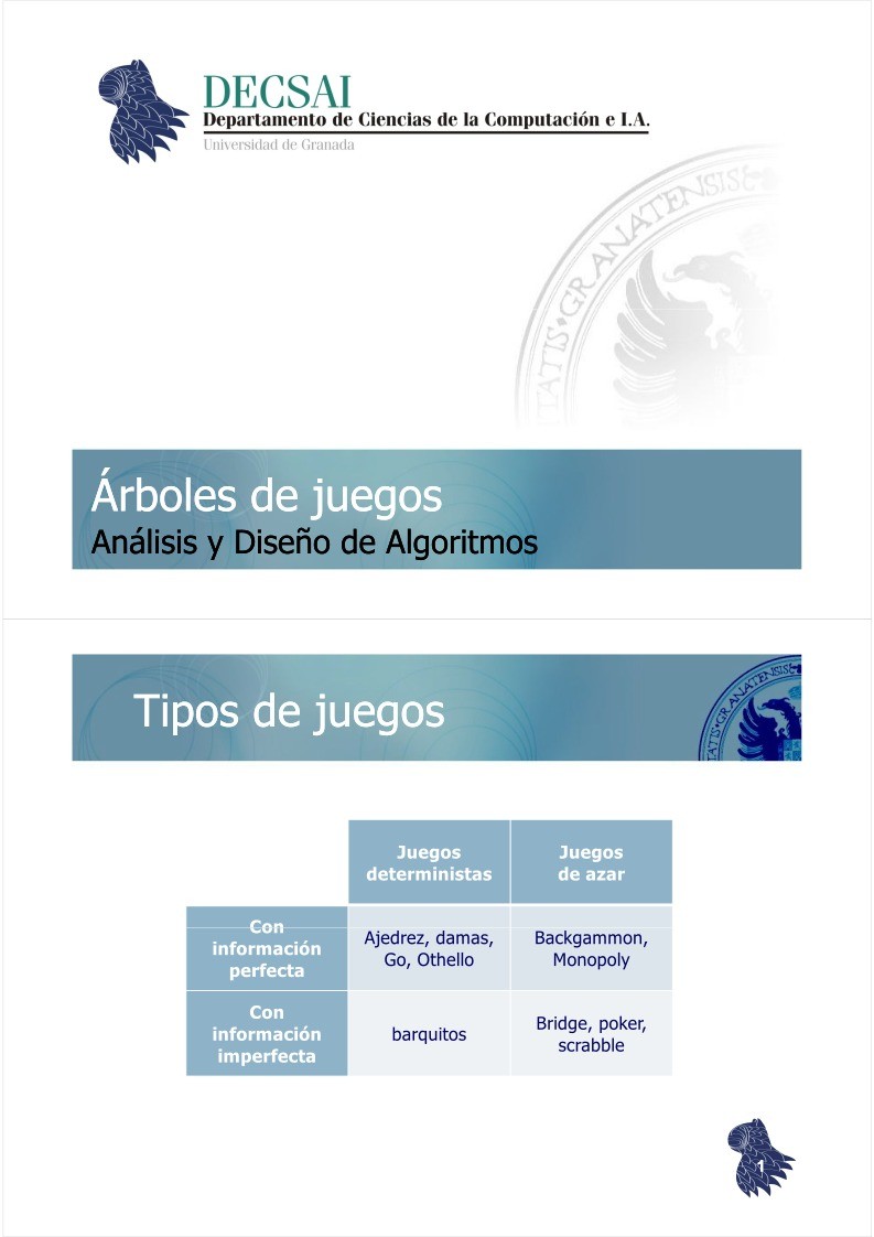 Imágen de pdf Árboles de juegos - Análisis y Diseño de Algoritmos