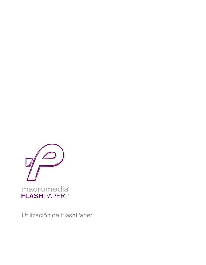 Imágen de pdf macromedia FLASHPAPER2 - Utilización de FlashPaper