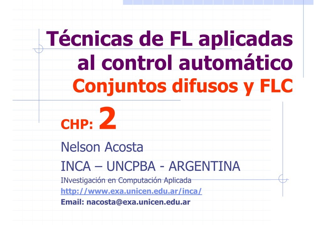Imágen de pdf Técnicas de FL aplicadas al control automático - Conjuntos difusos y FLC