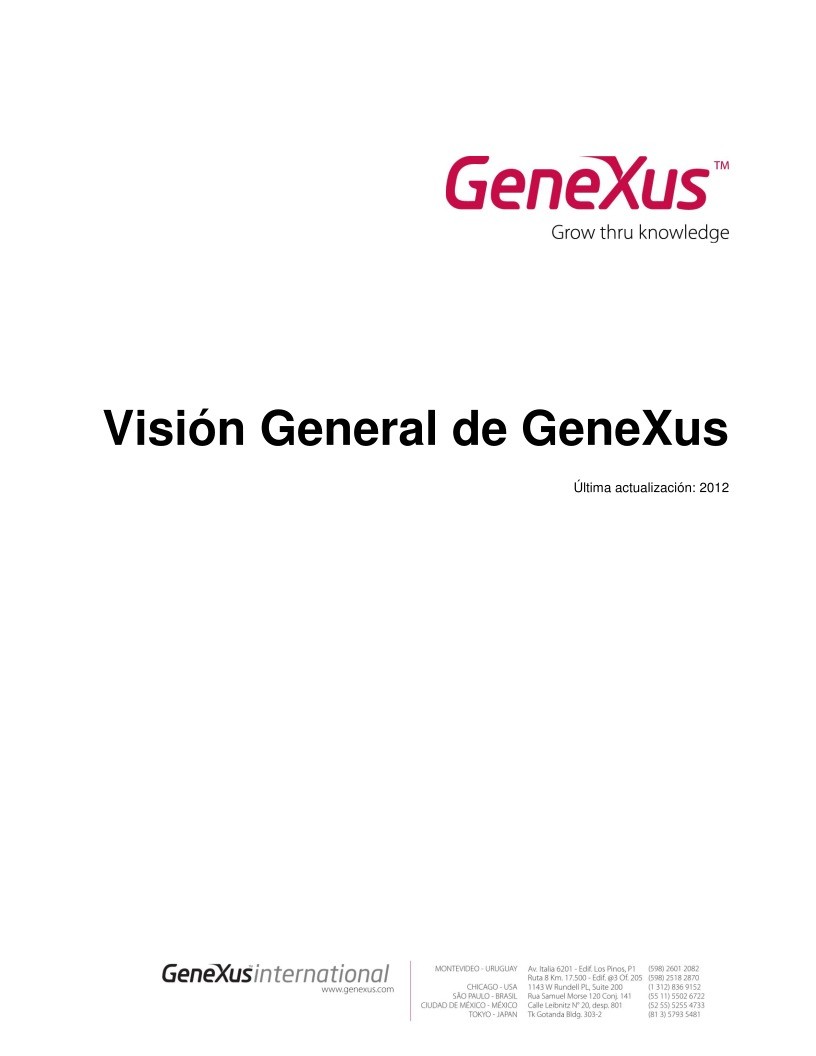 Imágen de pdf Visión General de GeneXus