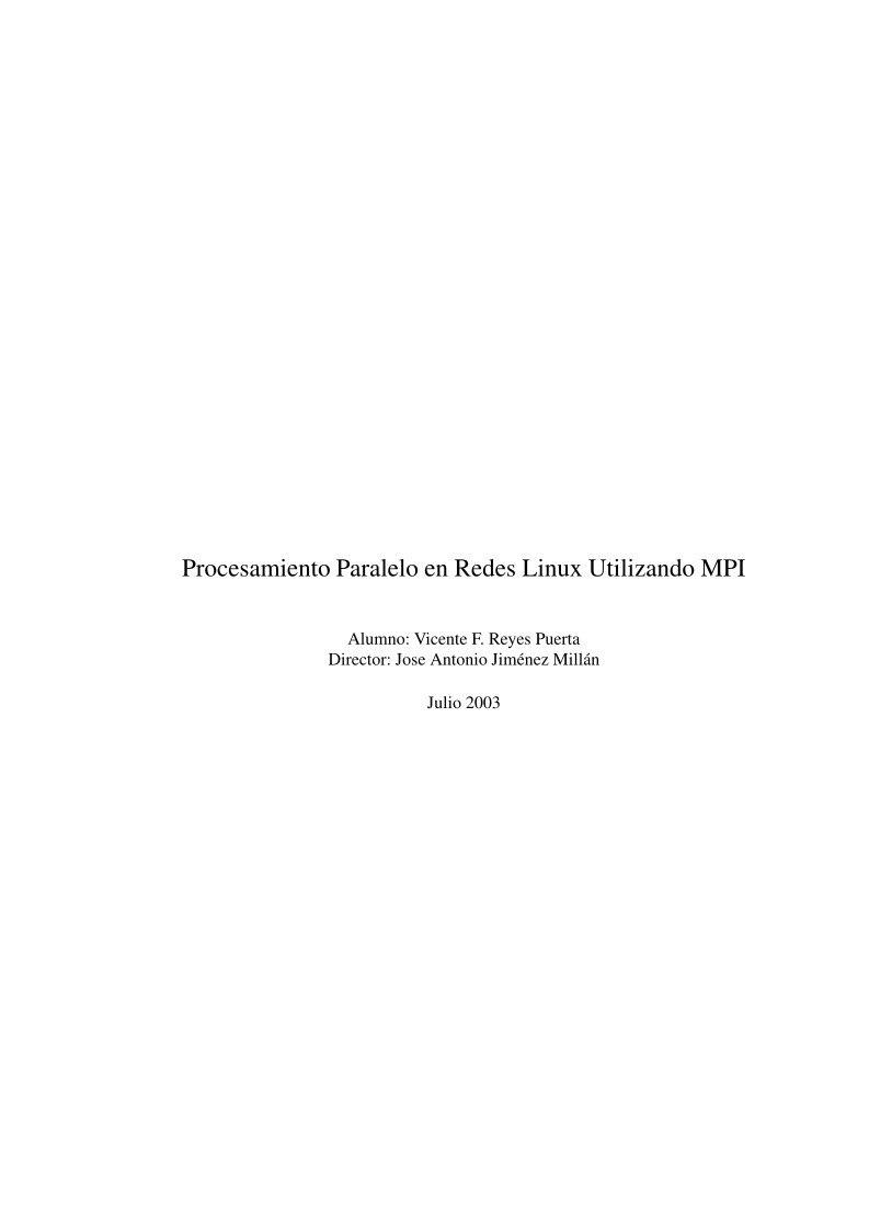 Imágen de pdf Procesamiento Paralelo en Redes Linux Utilizando MPI