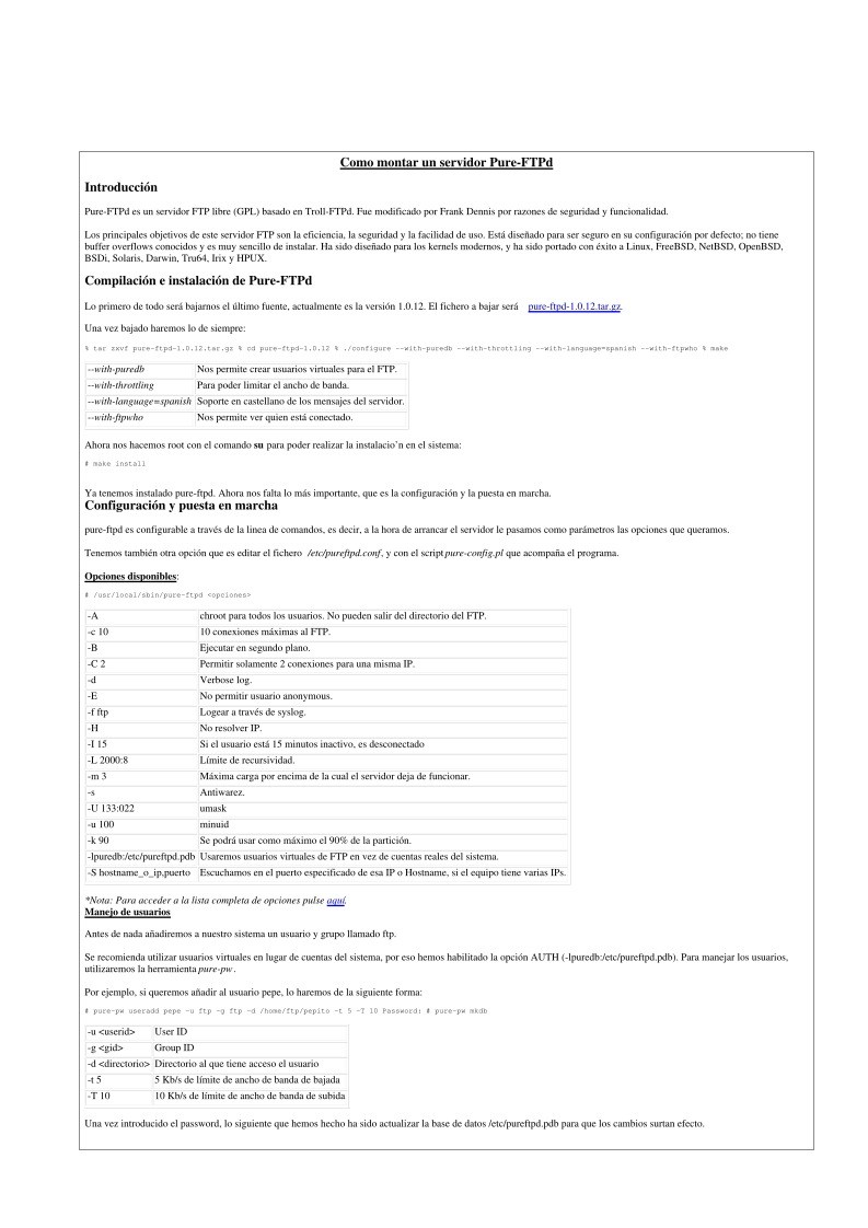 Imágen de pdf Como montar un servidor Pure-FTPd