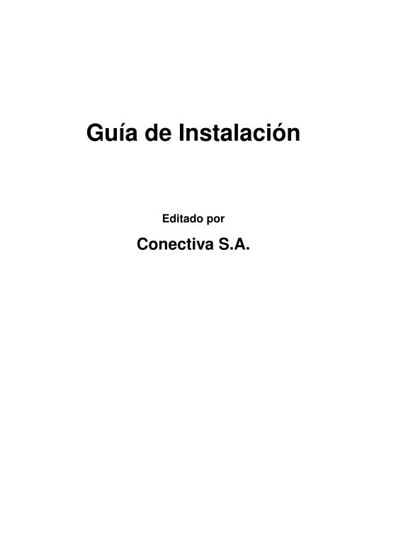 Imágen de pdf Guía de instalación de Conectiva