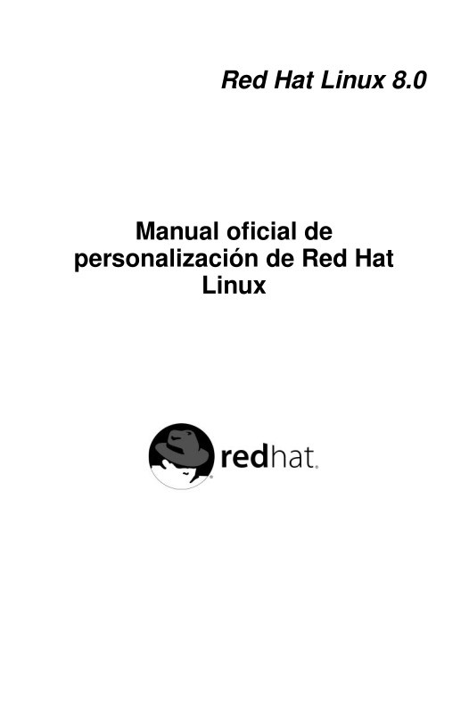 Imágen de pdf Red Hat Linux 8.0 Manual oficial de personalización